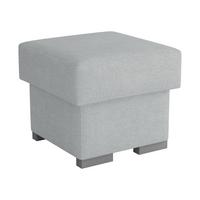 POLSTERHOCKER Oslo - Silberfarben/Grau, Holz/Kunststoff (50/45/50cm) - MIRJAN24