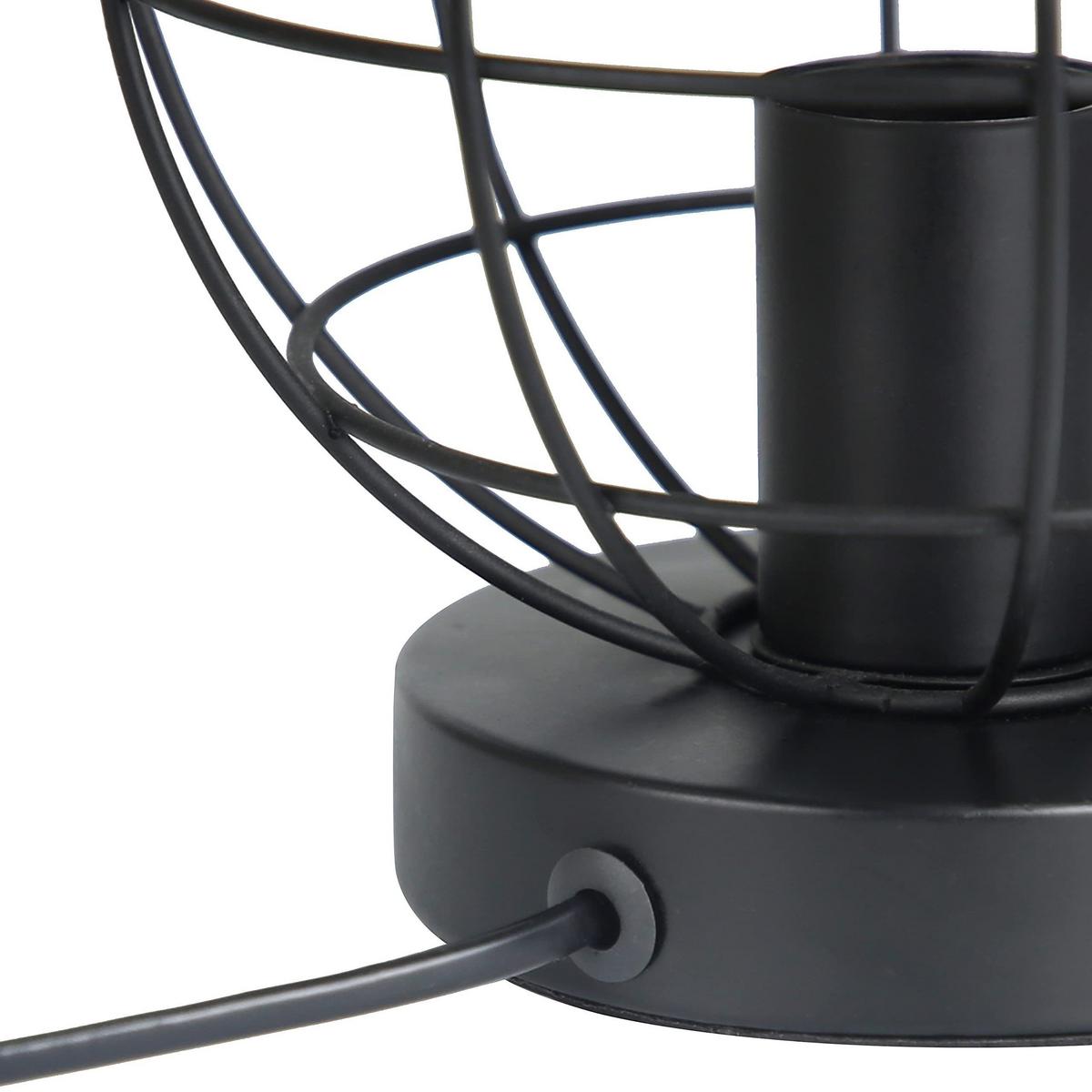 TISCHLAMPE Kaelen 19/19/20 cm - Schwarz, Metall (19/19/20cm) - ZMH
