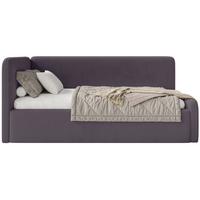 JUGENDBETT Fanko Samt Violett 90x200 cm - Lila/Schwarz, Kunststoff/Textil (90/200cm) - Selsey