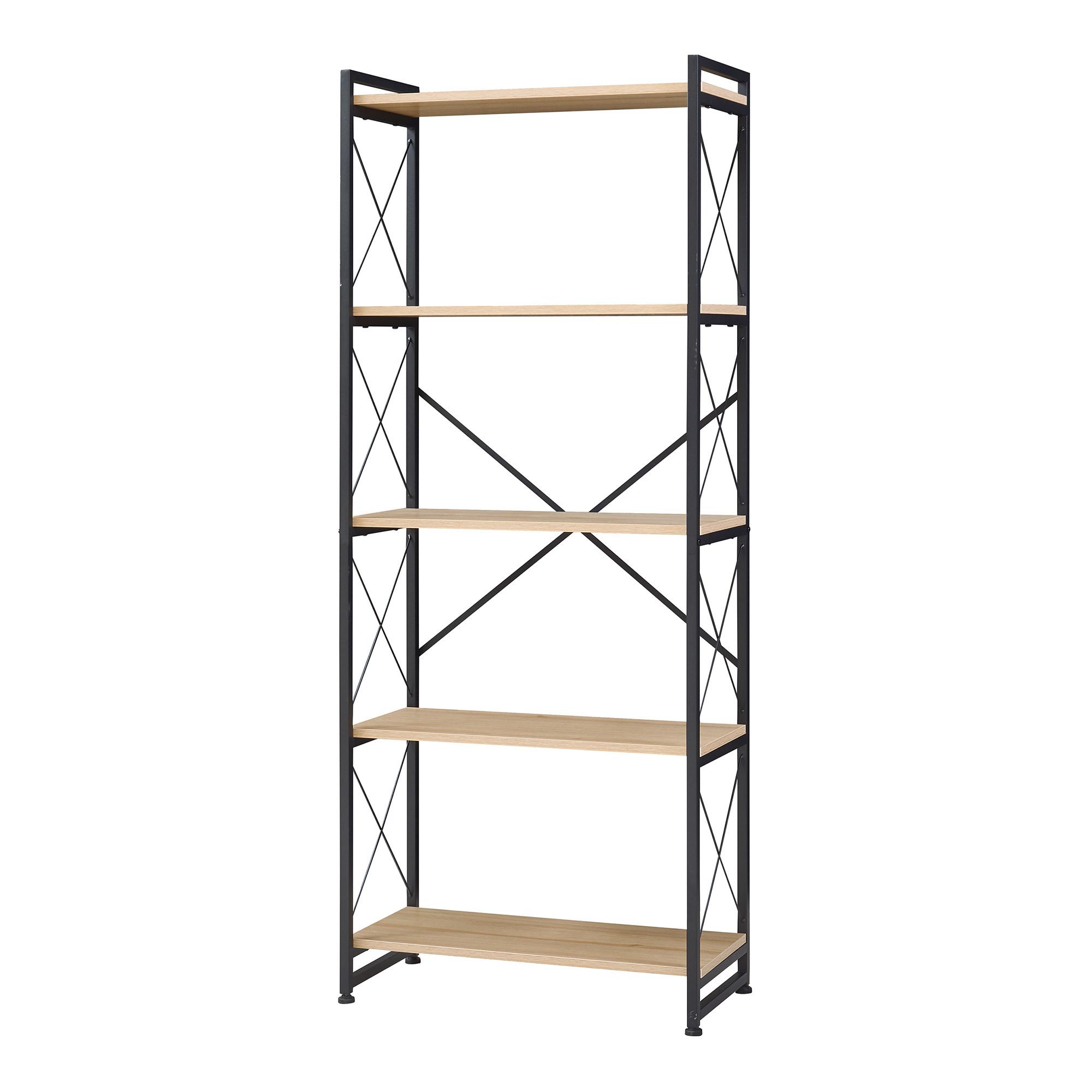 STANDREAGL Skørping - Eichefarben/Schwarz, Holzwerkstoff/Metall (65/160/30cm) - [en.casa]