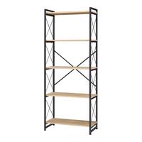 STANDREAGL Skørping - Eichefarben/Schwarz, Holzwerkstoff/Metall (65/160/30cm) - [en.casa]