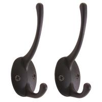 GARDEROBENHAKEN Schwarz 2er-Set - Schwarz, Metall (3/8/4cm) - MCW