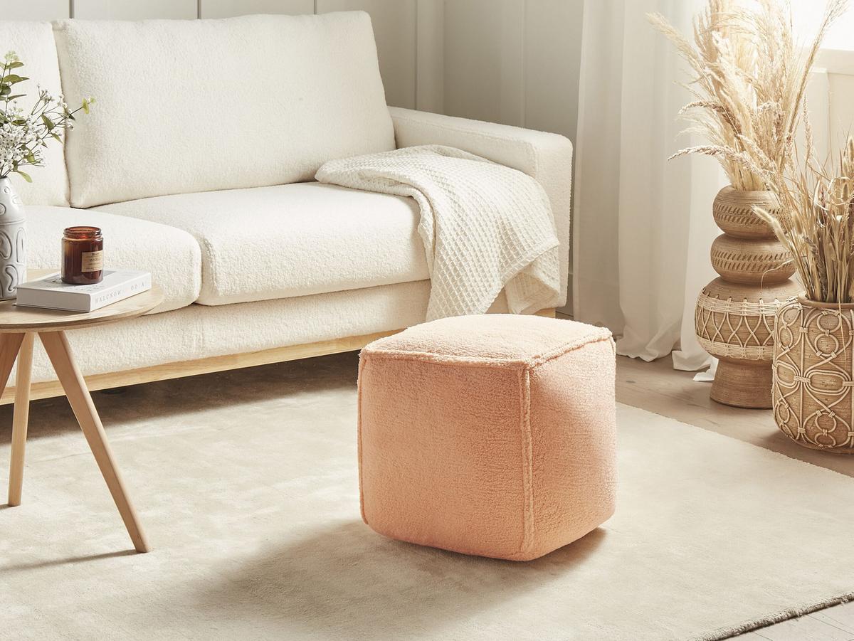 POUF Orange Alipur - Orange, Textil (40/40/40cm) - Beliani