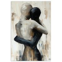 POSTER Abstrakt - Liebe - Schwarz und weiß - Modern Wanddeko 40x60 cm - Schwarz, Papier (40/60/0.1cm) - MuchoWow