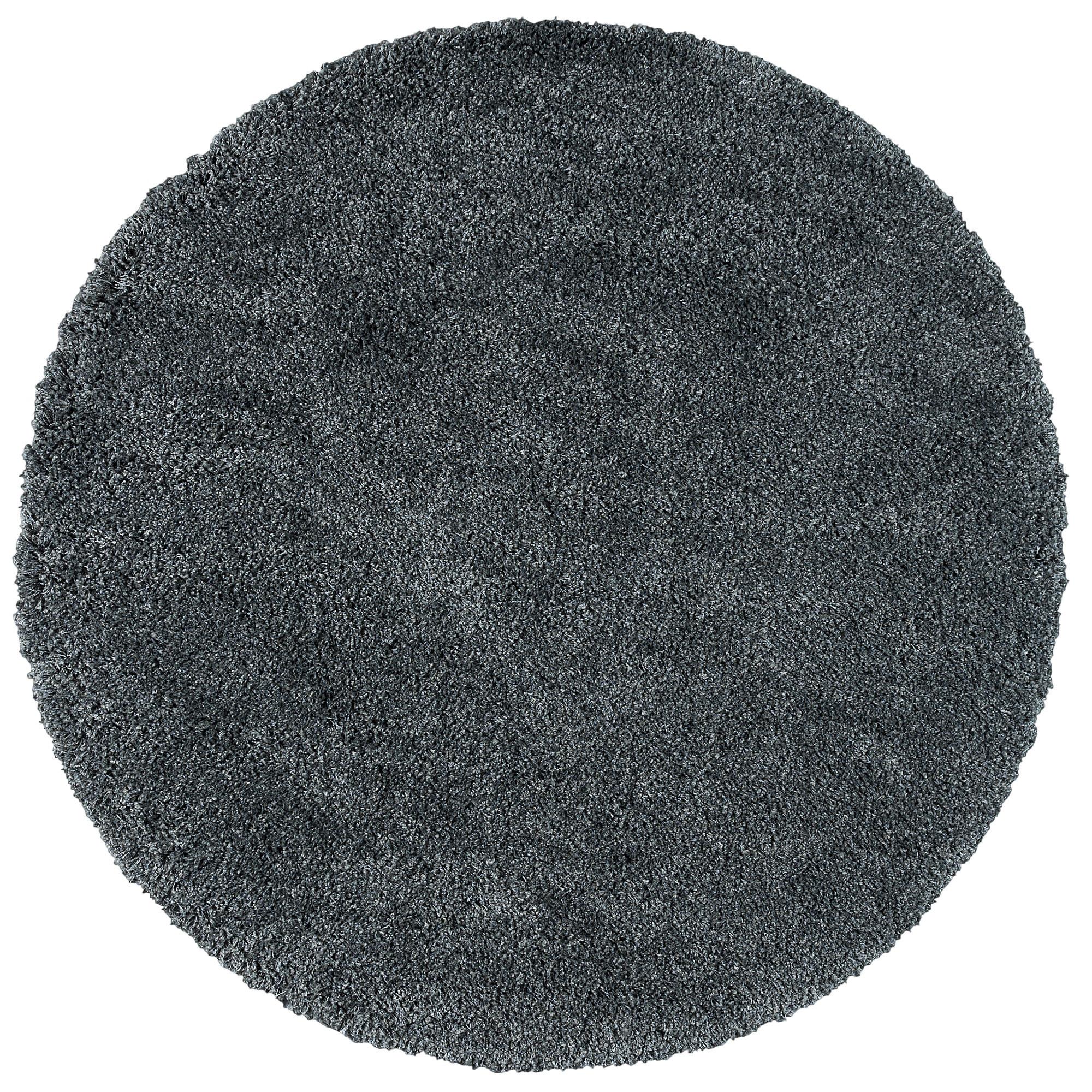 HOCHFLOR LANGFLOR SHAGGY TEPPICH LUXURY RUND - Anthrazit, Textil (200/200cm) - Pergamon
