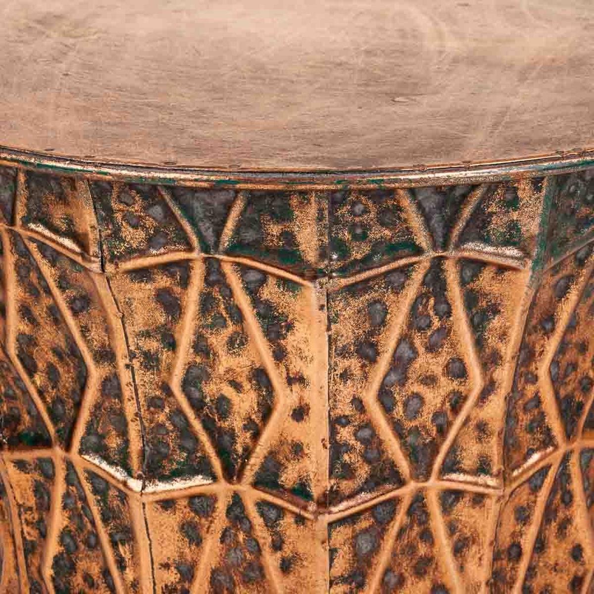 HOCKER aus Metall, golden, 36x34cm - Goldfarben, Metall (35.5/34/35.5cm) - Wanderlust