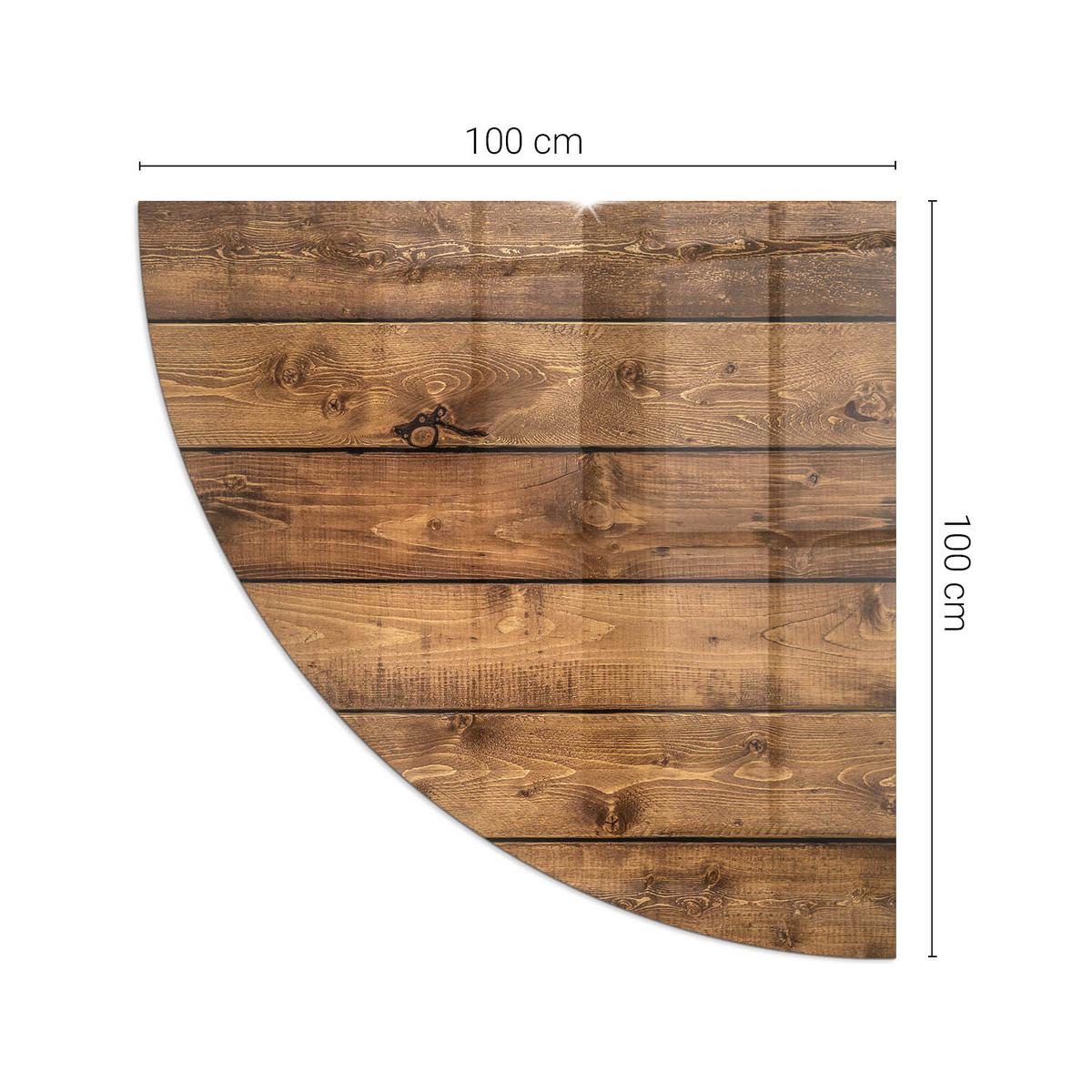 GLASPLATTE für Kamin 100x100 cm - Braun, Glas (100/100/0.4cm) - TULUP