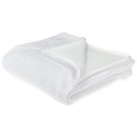 DECKE Weiß Bjas 200/220 cm - Weiß, Textil (200/220cm) - Beliani