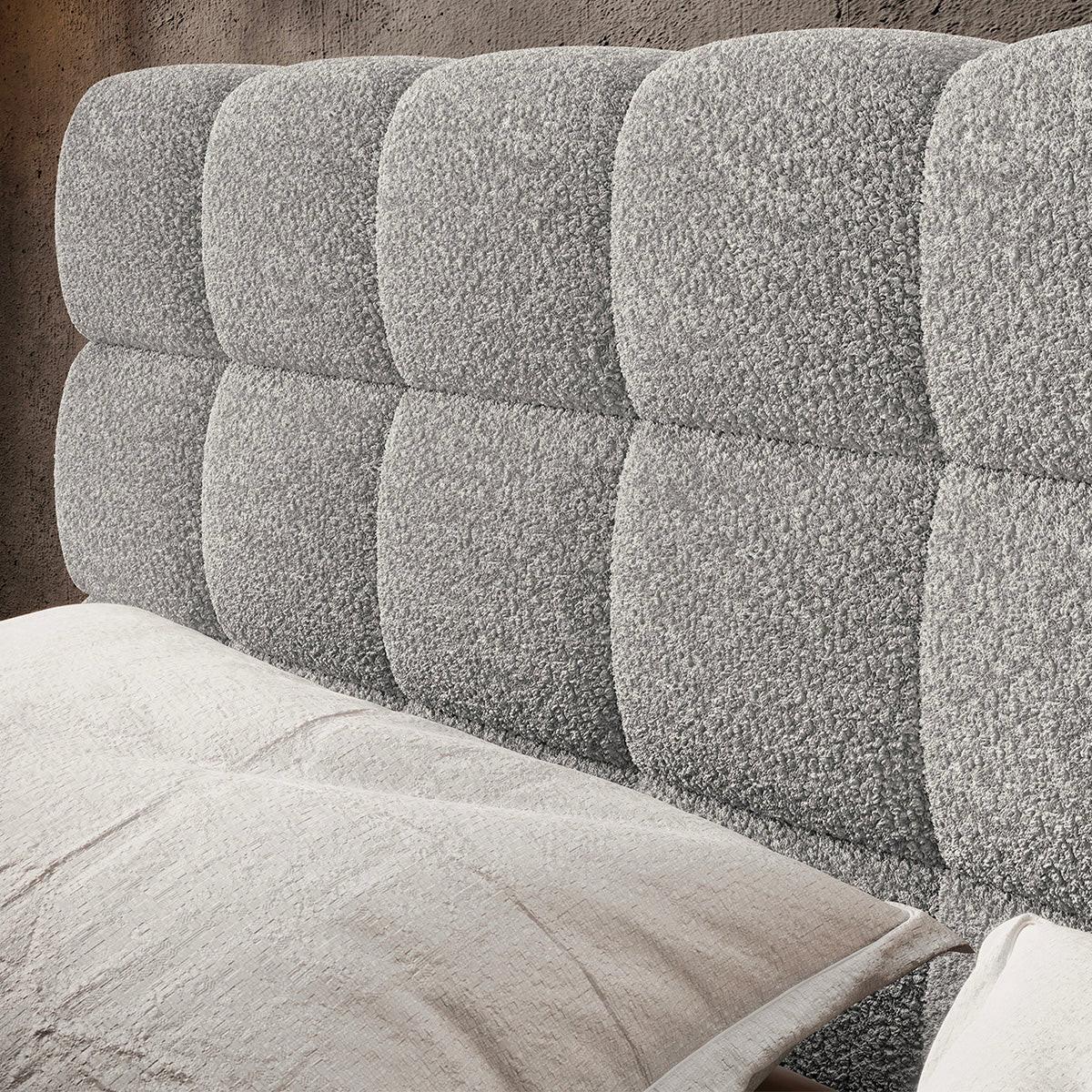 BOXBETT 180/200 Ezio Grau - Grau, Holz (180/200cm) - Petits-meubles