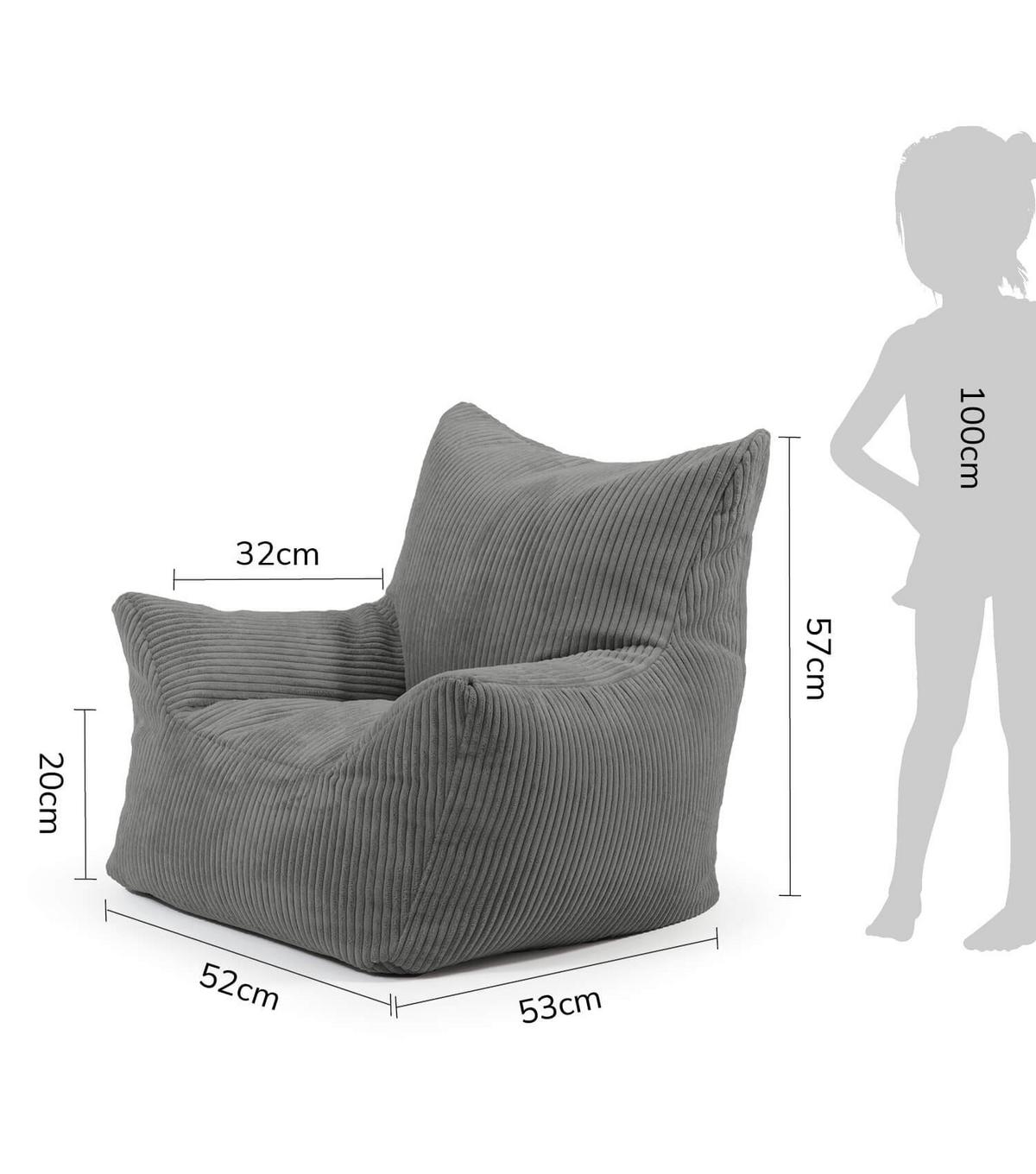 KINDERSESSEL Der Pausenheld - Anthrazit, Textil (52/57/53cm) - Mokebo