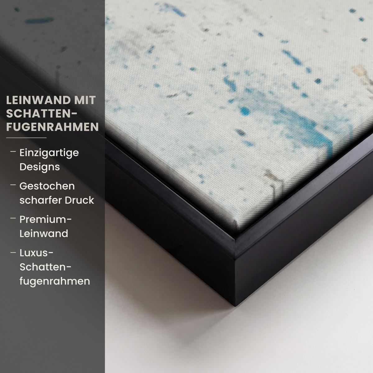 LEINWAND Bilder mit Rahmen - Hände - Herz - Straßenkunst - Graffiti - 120x80 - Multicolor, Textil (120/80cm) - MuchoWow