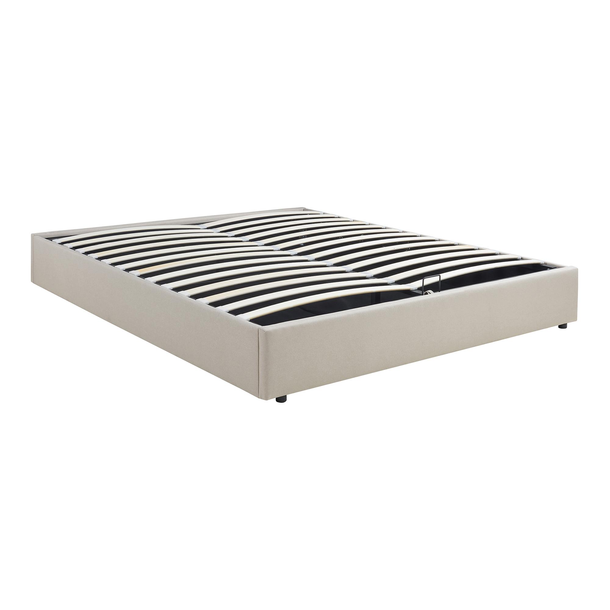 POLSTERBETT Nola - Beige, Holzwerkstoff/Kunststoff (180/200cm) - [en.casa]