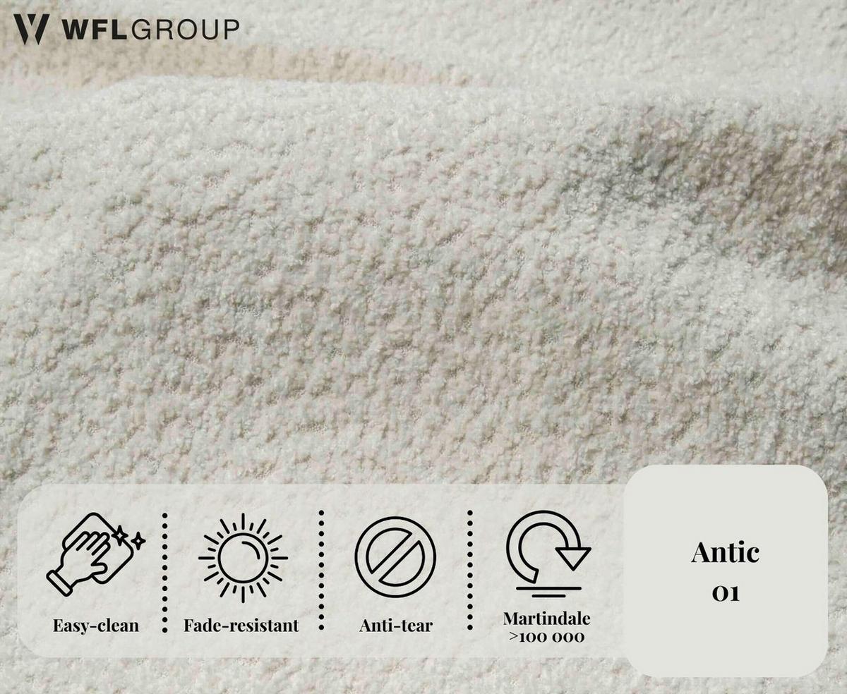 SCHLAFSOFA Milla mit Bettkasten, Creme Weiß 205/97/85 cm - Schwarz/Weiß, Textil/Metall (205/97/85cm) - WFL GROUP