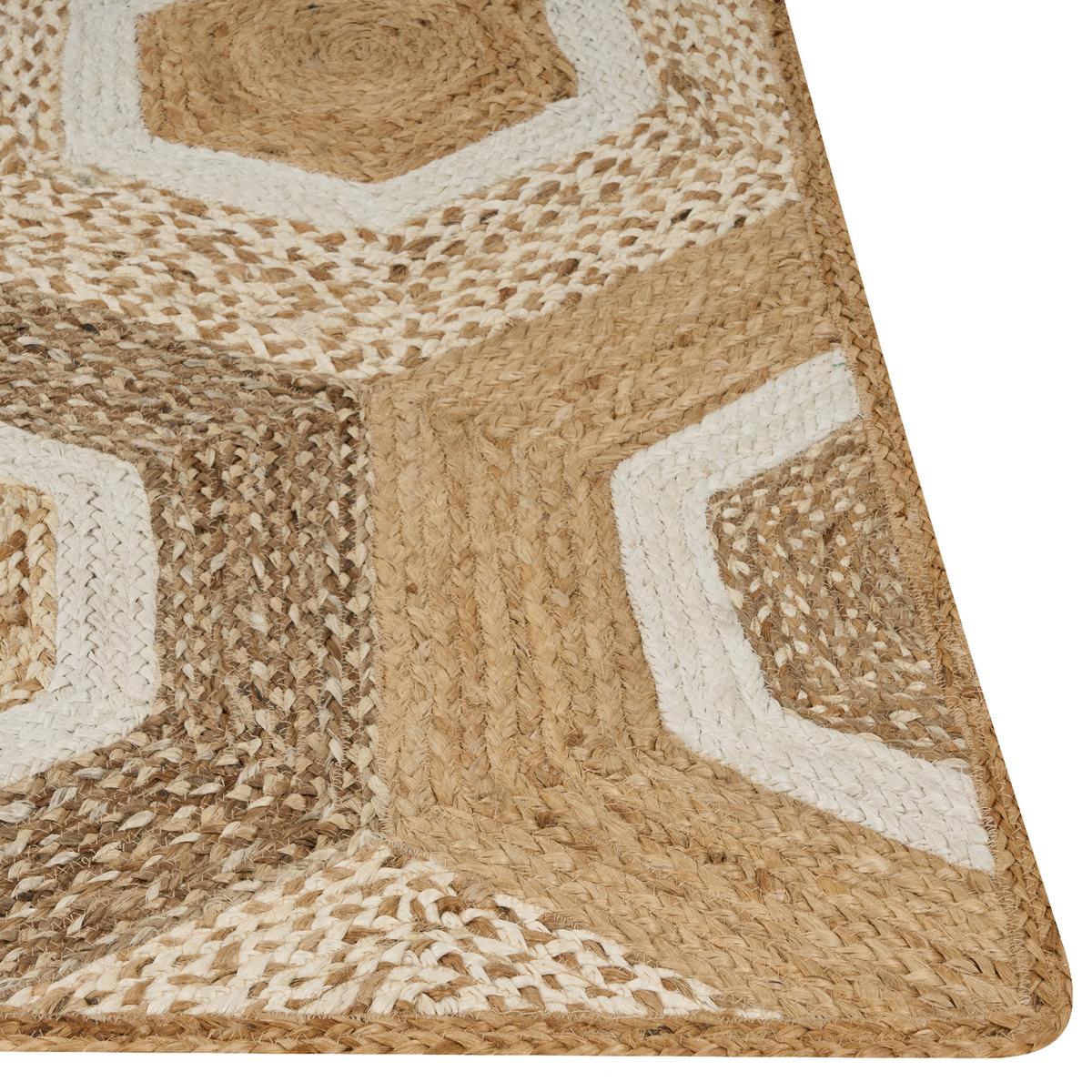 KURZFLOR-TEPPICH Beige 200/300 cm Basoren - Beige/Weiß, Naturmaterialien (200/300cm) - Beliani