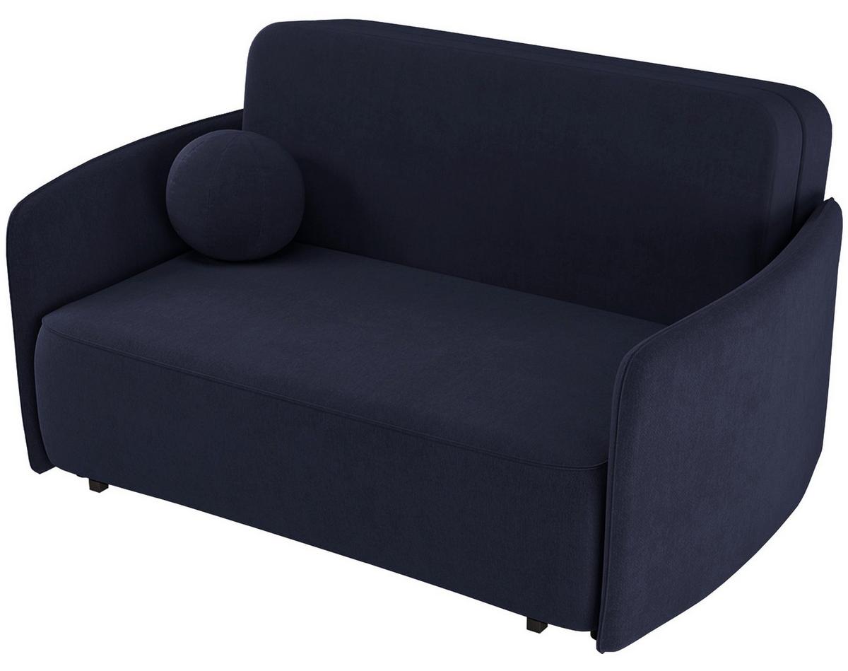 SCHLAFSOFA Paxi 165 cm - Schwarz/Dunkelblau, Textil/Metall (165/84/106cm) - Selsey