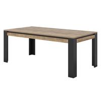 ESSTISCH DAVOR 195 x 100 x 77 cm - Schwarz, Holz (195/100/77cm) - MASSENO