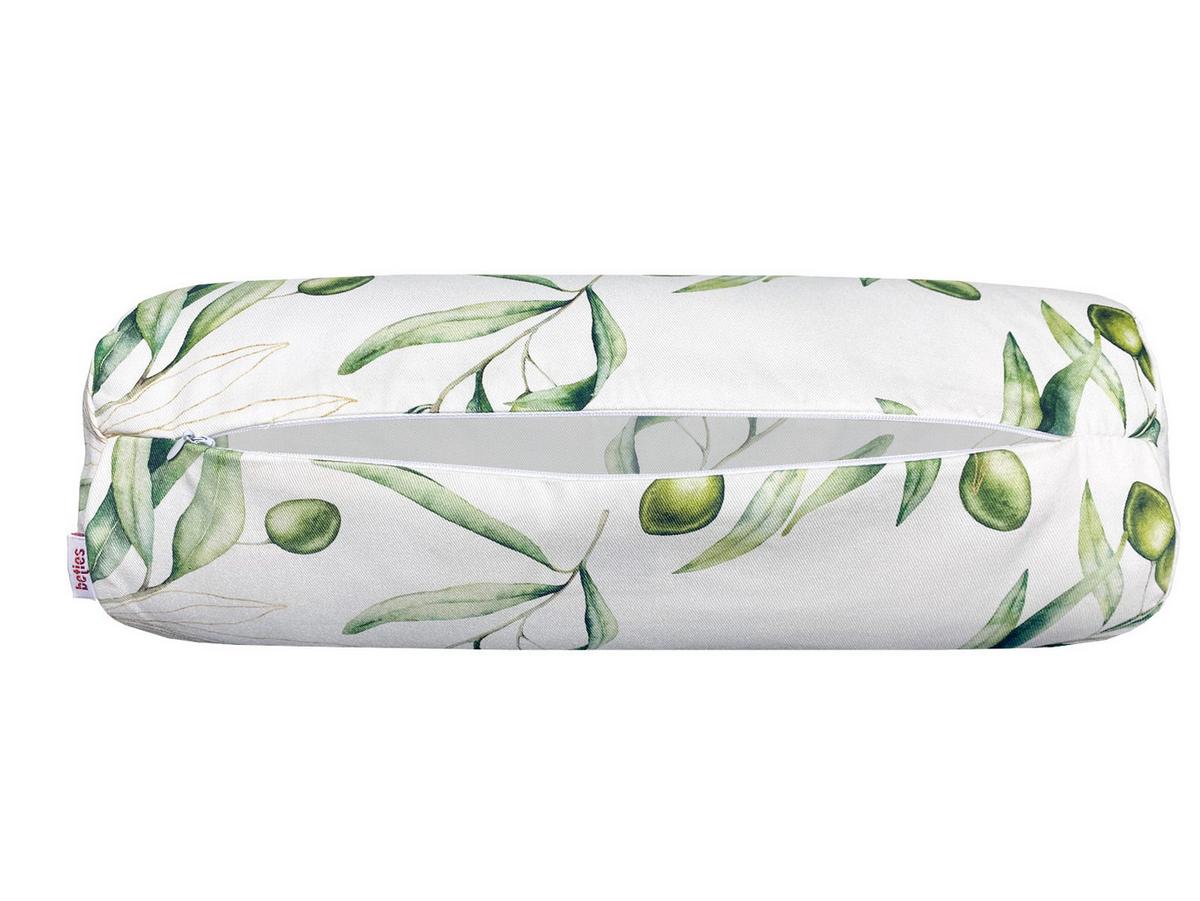 NACKENROLLENHÜLLE Italy Collection Oliven 15/40 cm - Ecru/Multicolor, Textil (15/40cm) - beties Heimtextil