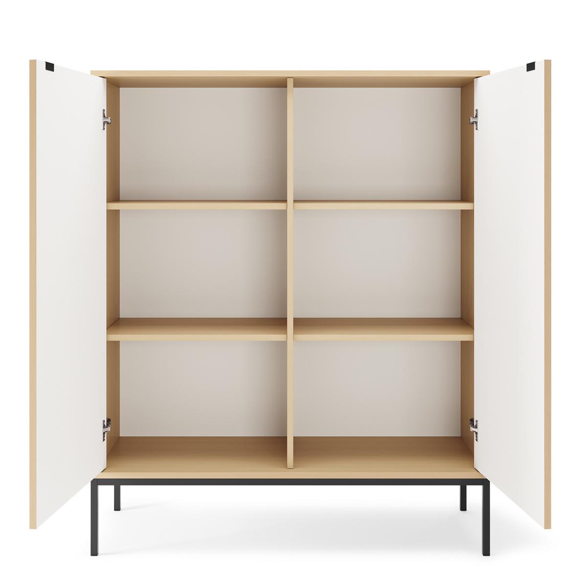 SIDEBOARD STELLARE 104x39x125 cm mit 2 Türen Eichefarben - Braun, Holzwerkstoff (104/125/39cm) - MASSENO