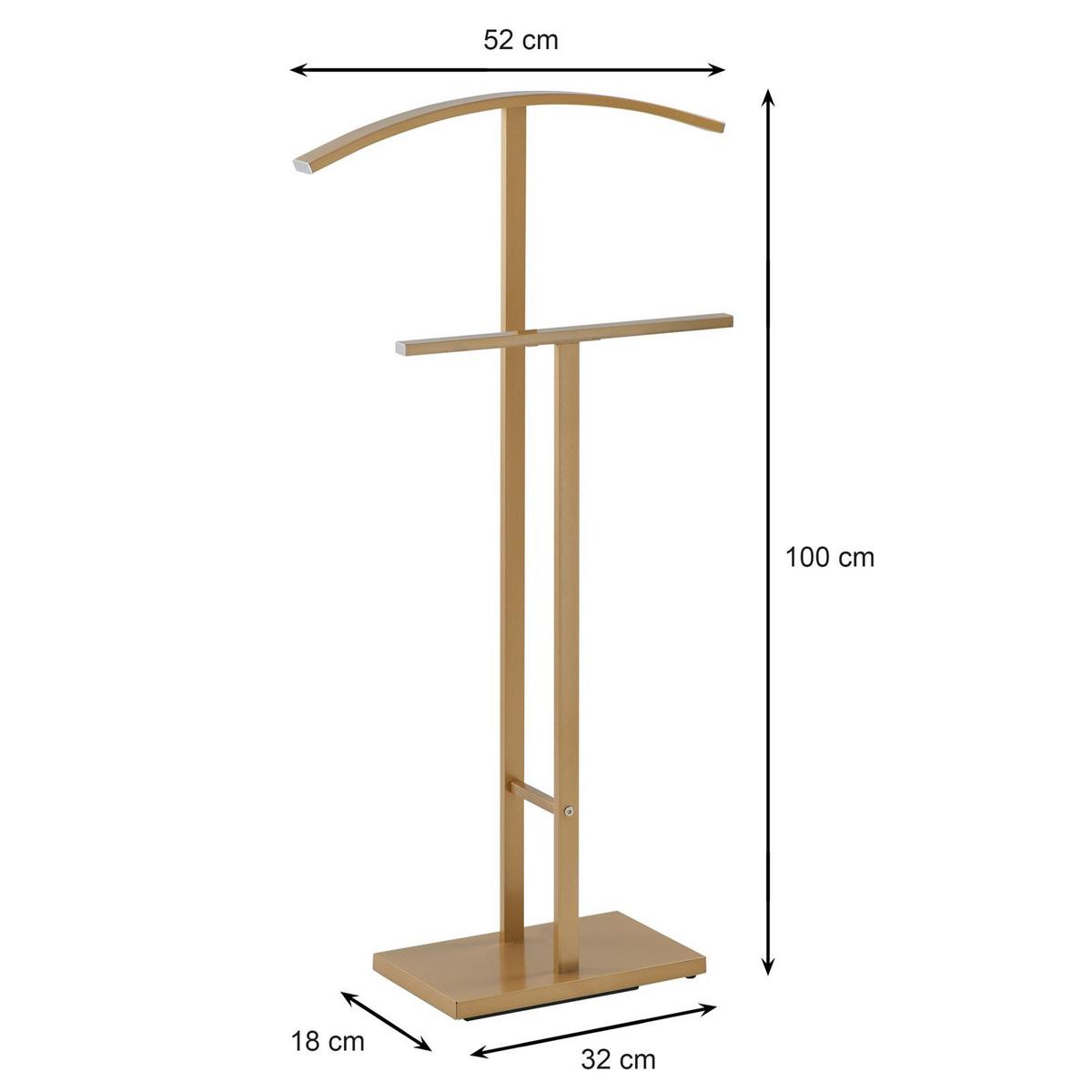 HERRENDIENER SCOTT gold - Goldfarben, Metall (40/100/20cm) - IDIMEX