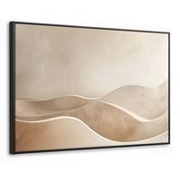 LEINWAND Bilder mit Rahmen - Beige - Natur - Abstrakt - Modern - 120x80 - Beige, Textil (120/80cm) - MuchoWow