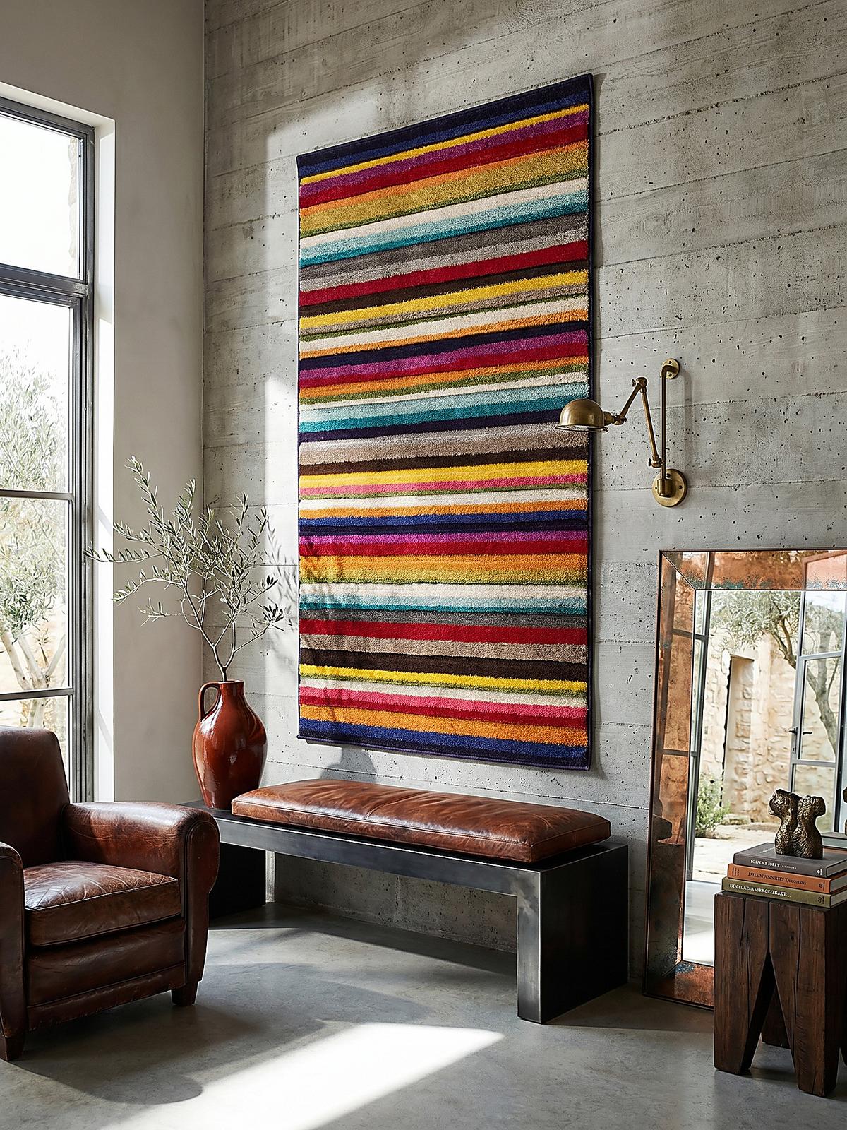 TEPPICH MEON, gestreift, Bunt, 200 x 290 cm - Multicolor, Textil (200/290cm) - KADIMA DESIGN