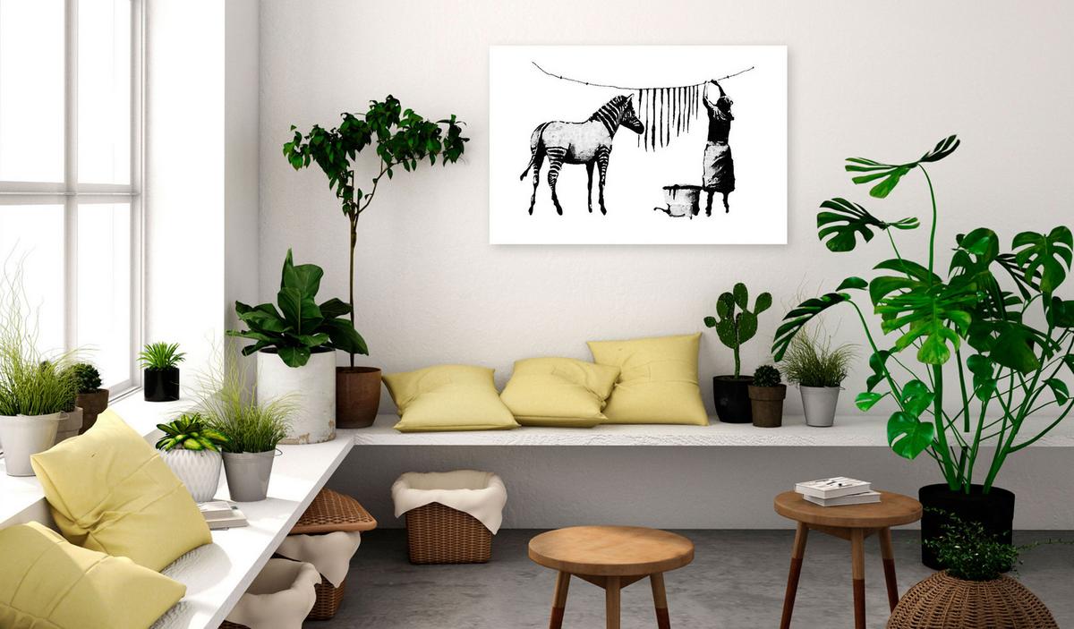 KUNSTDRUCK Schwarz-Weiß 60/40 cm - Schwarz, Textil (60/40cm) - KUNSTLOFT