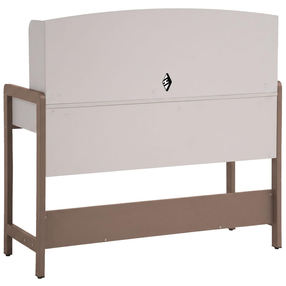 SCHREIBTISCH Boreo mit 2 Schubladen und Aufsatz mit 3 Regalboden, 120 cm, Kaschmir+Hellbraun - Kaschmir/Hellbraun, Holzwerkstoff/Metall (55/120/114cm) - Beautysofa