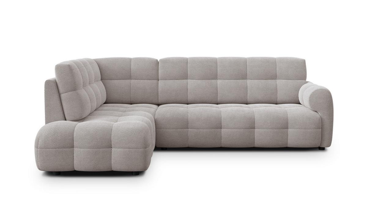 ECKSOFA MELLOW 5-Sitzer, beige - Beige/Schwarz, Holz/Textil (283/191cm) - Wozimo