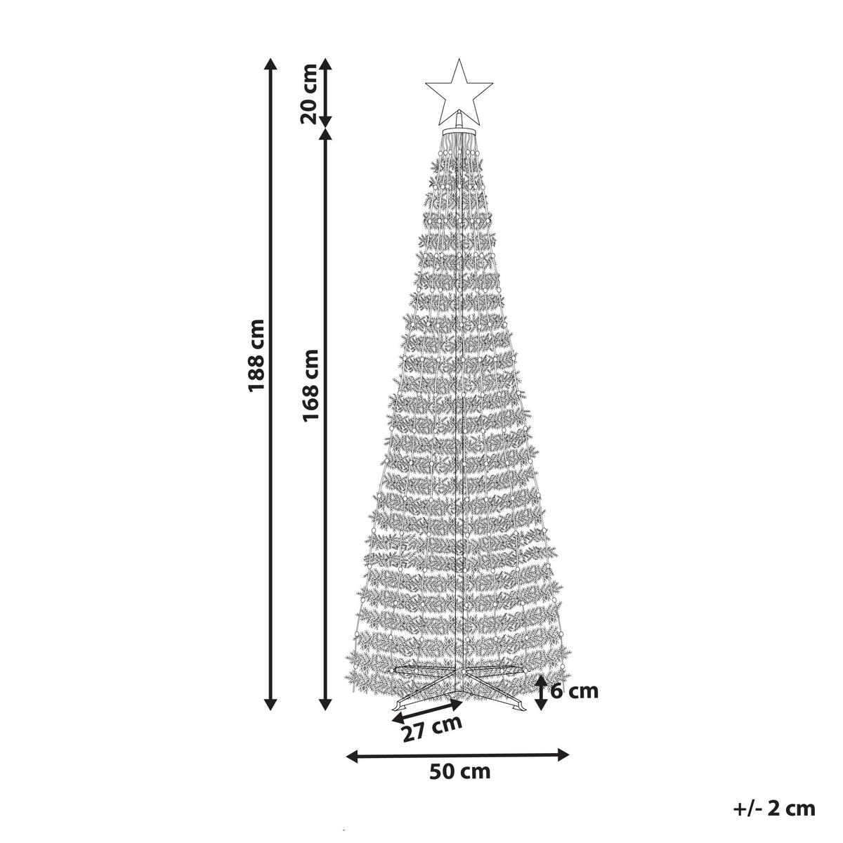 WEIHNACHTSBAUM 188 cm Grün Saarloq - Grün, Kunststoff (188cm) - Beliani