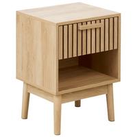 NACHTTISCH mit 1 Schublade Hellbraun Lynwood - Braun, Holzwerkstoff (35/40/55cm) - Beliani