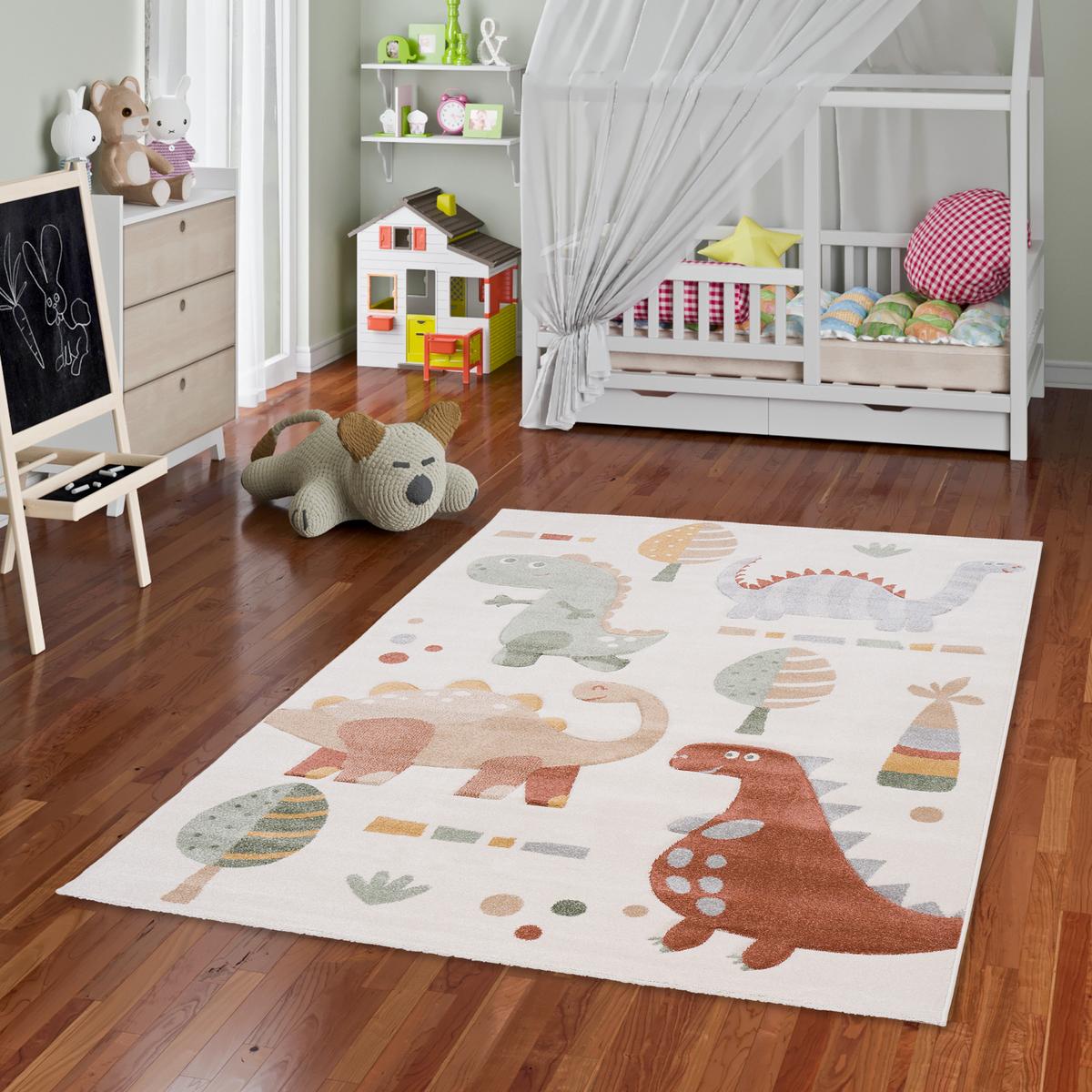 KINDER TEPPICH MAUI KIDS DINOS - Creme, Textil (160/230cm) - Pergamon