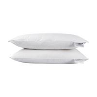 KOPFKISSEN Seide 2er-Set, 48/74 cm - Weiß, Textil (48/74cm) - Homescapes