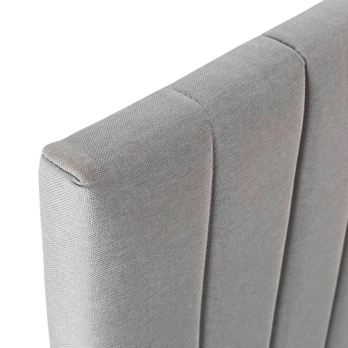 KOPFTEIL Eris 140x60 cm Hellgrau - Grau, Textil (5/140/140cm) - VS Venta-stock
