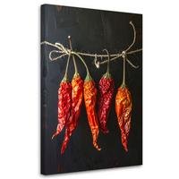 LEINWANDBILD Essen & Trinken 20x30cm - Rot, Textil (20/30cm) - Feeby