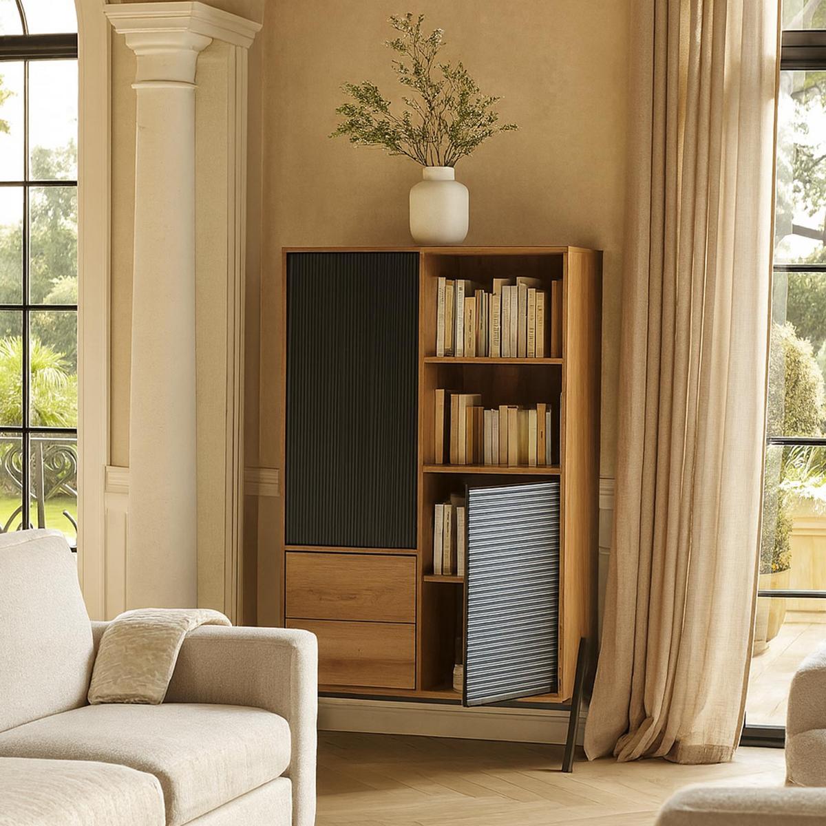 HOCHSCHRANK Beige - Beige, Holz (79/138/40cm) - MCW