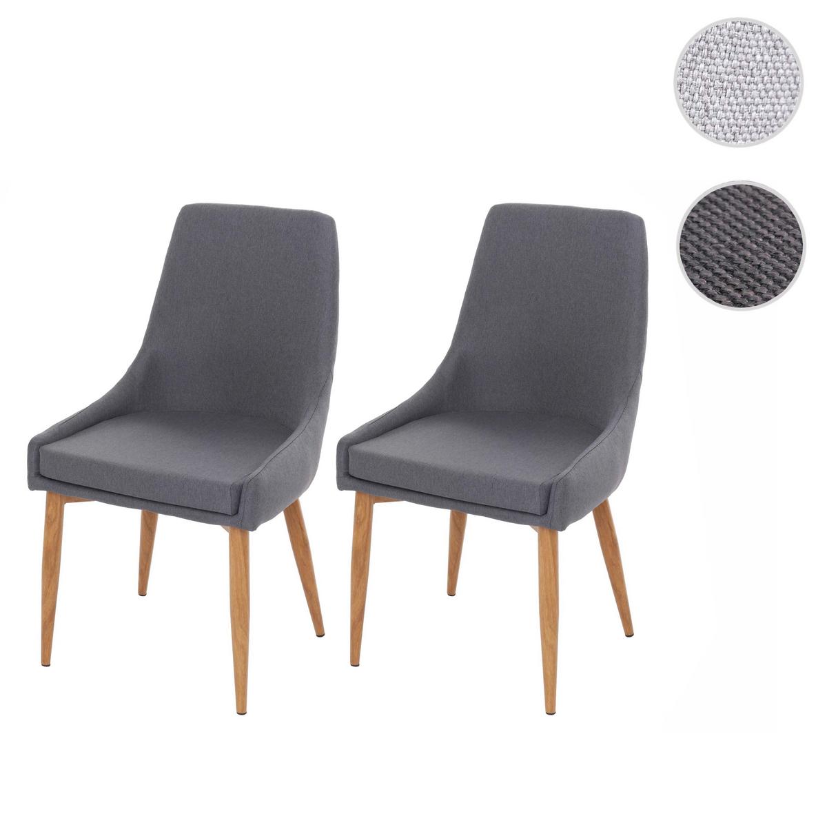 ESSZIMMERSTUHL Grau 2er-Set - Dunkelgrau/Grau, Textil (50/89/60cm) - MCW