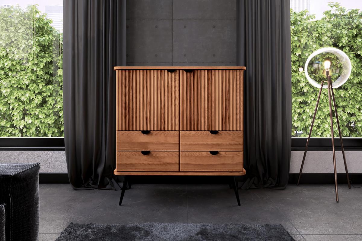 KOMMODE LINA Kernbuche - Kernbuche, Holz (97/102/46cm) - byoak