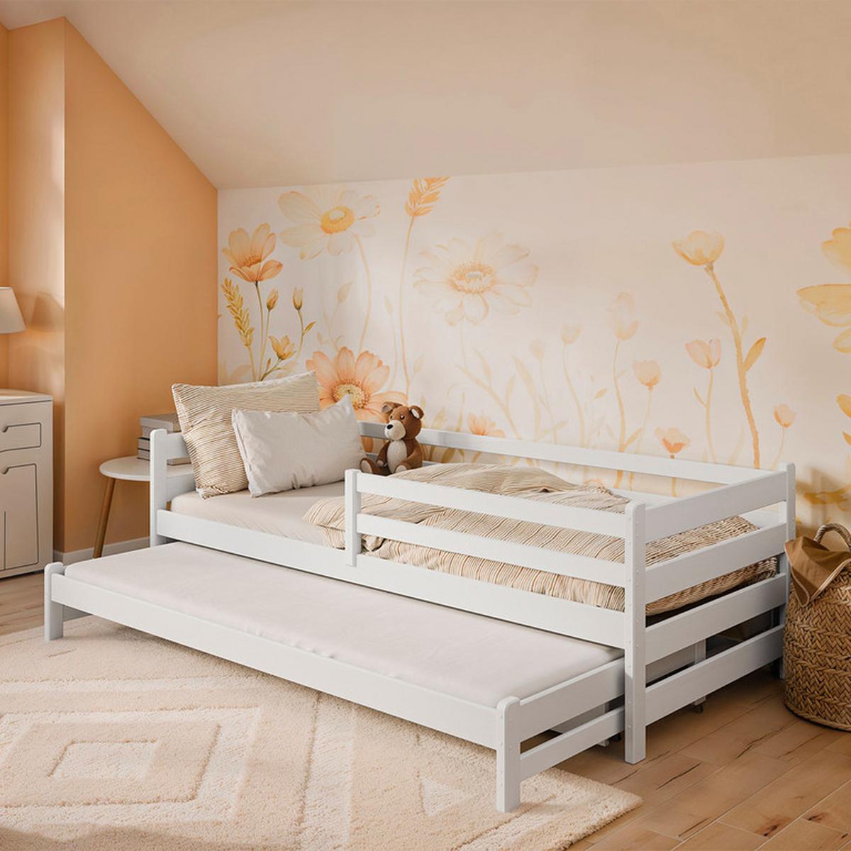 BETT 90/200 Abi Weiß - Weiß, Holzwerkstoff (90/200cm) - Petits-meubles