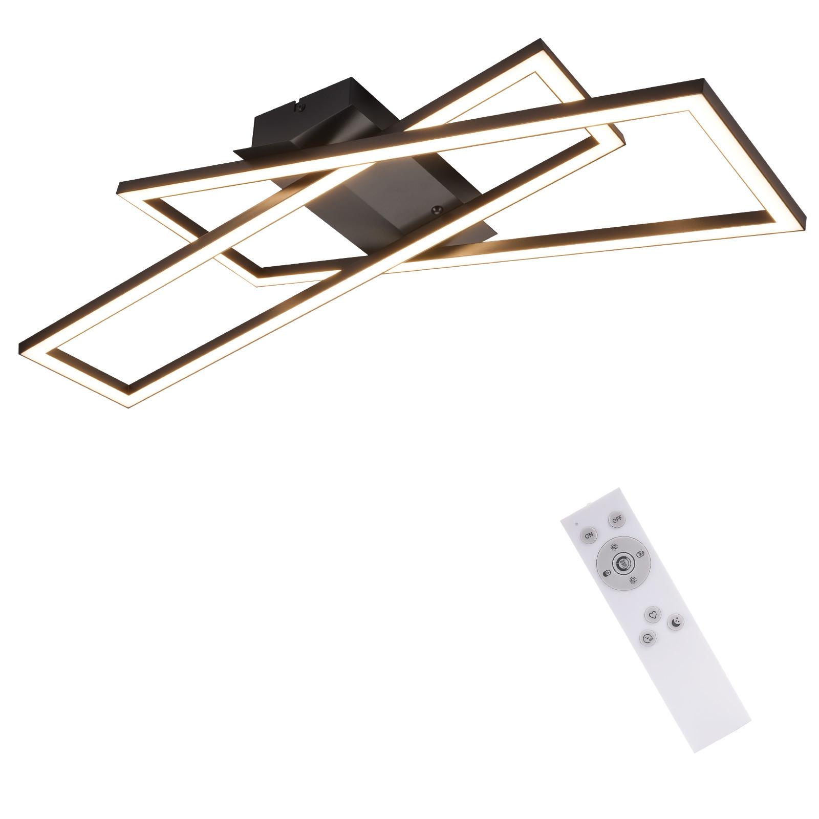 LED-DECKENLEUCHTE Talsen 22/22/13.5 cm - Schwarz, Metall (22/22/13.5cm) - ZMH