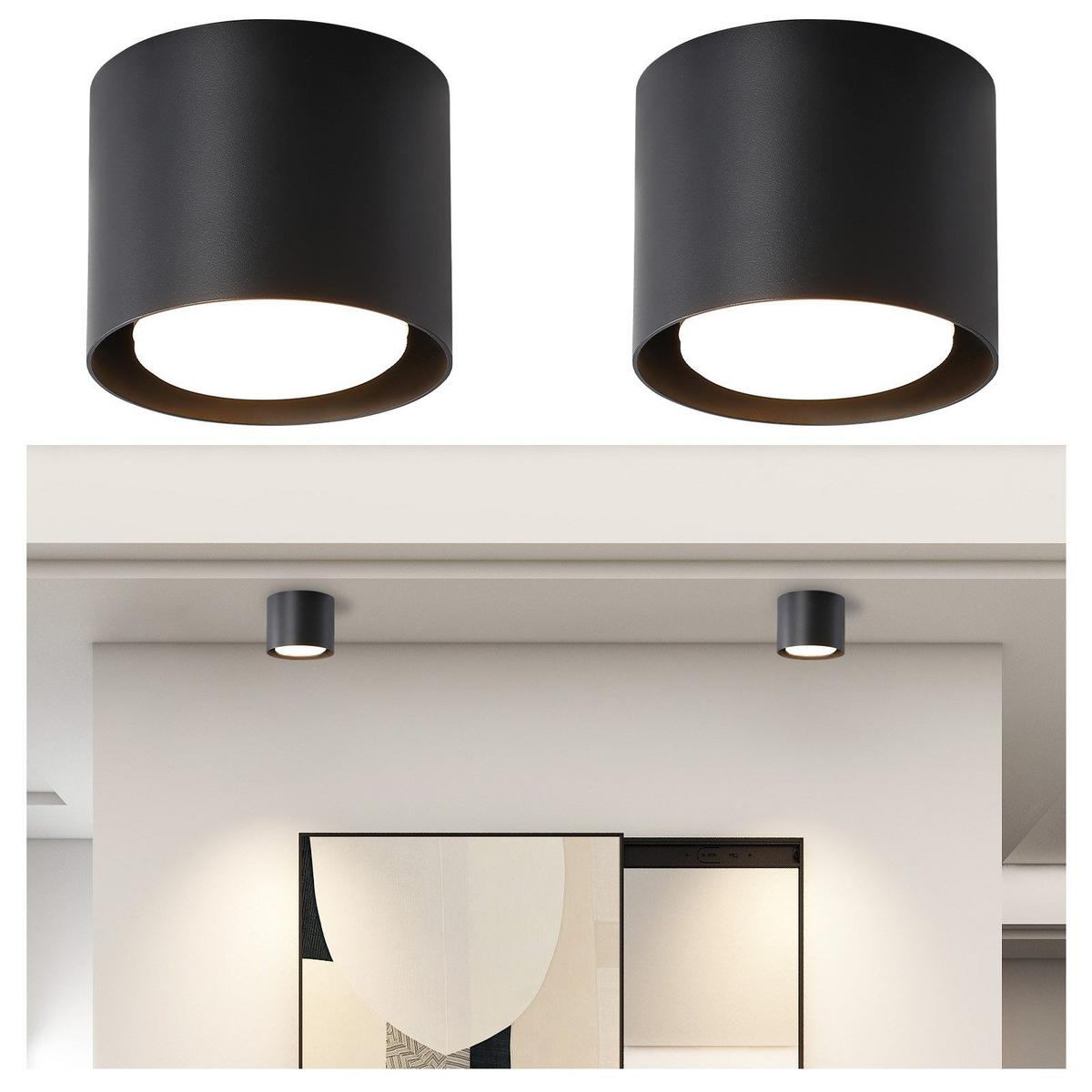 AUFBAULEUCHTE Adelheid II 10/10/8cm(2er-set) - Schwarz, Metall (10/10/8cm) - Nettlife