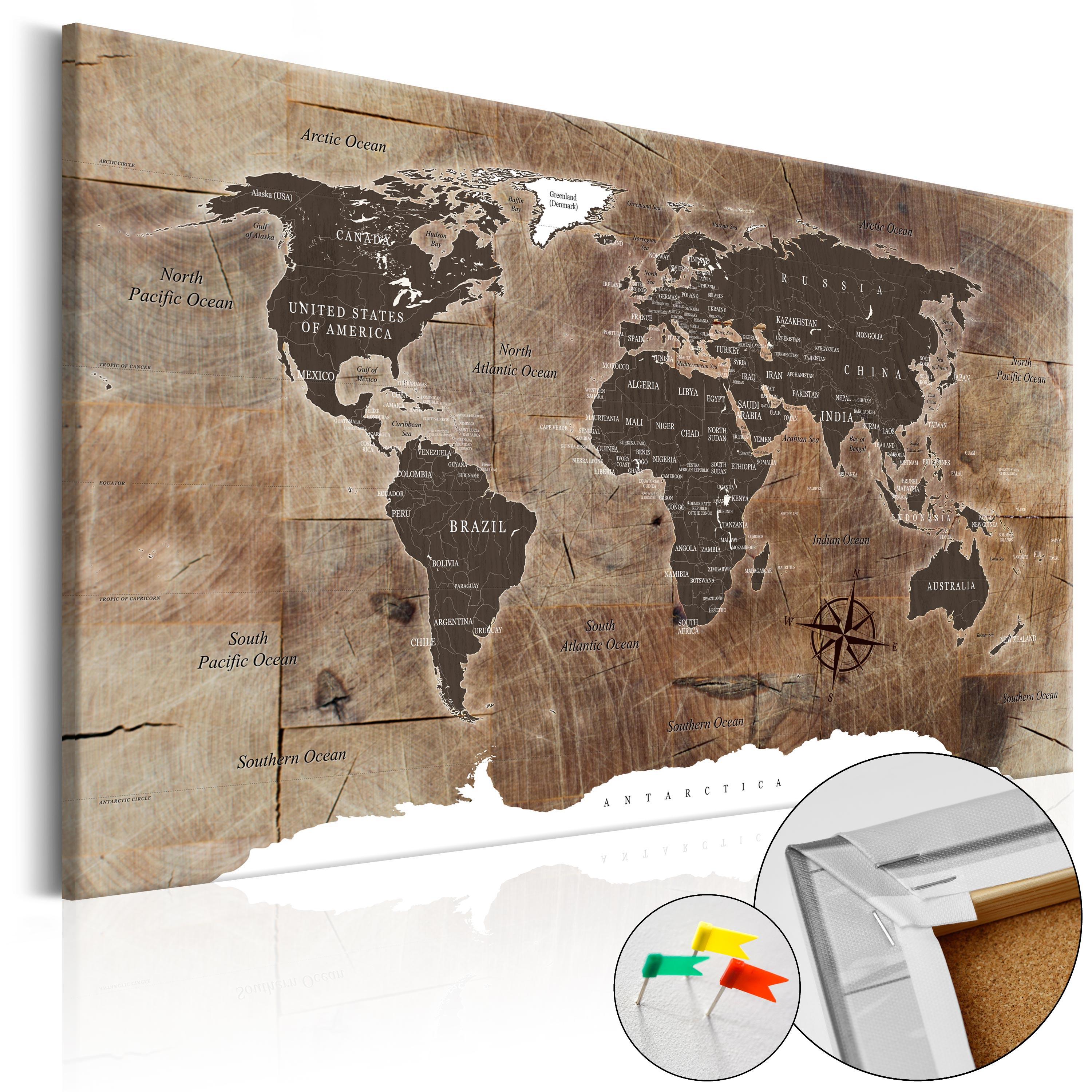 PINNWANDBILDER Braun 120/80 cm - Weiß/Braun, Naturmaterialien/Textil (120/80cm) - KUNSTLOFT