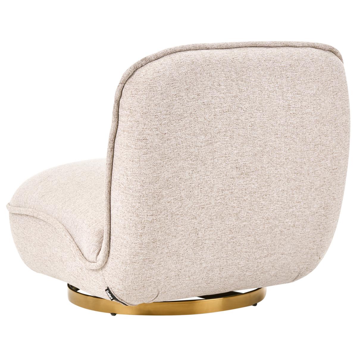 DREHSESSEL Stoff Beige Muren - Beige, Textil (80/77/89cm) - Beliani