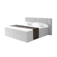 BOXBETT mit Matratze H4 - EVON - 180x200 cm Hellgrau - Hellgrau, Holzwerkstoff (180/200cm) - ALTDECOR