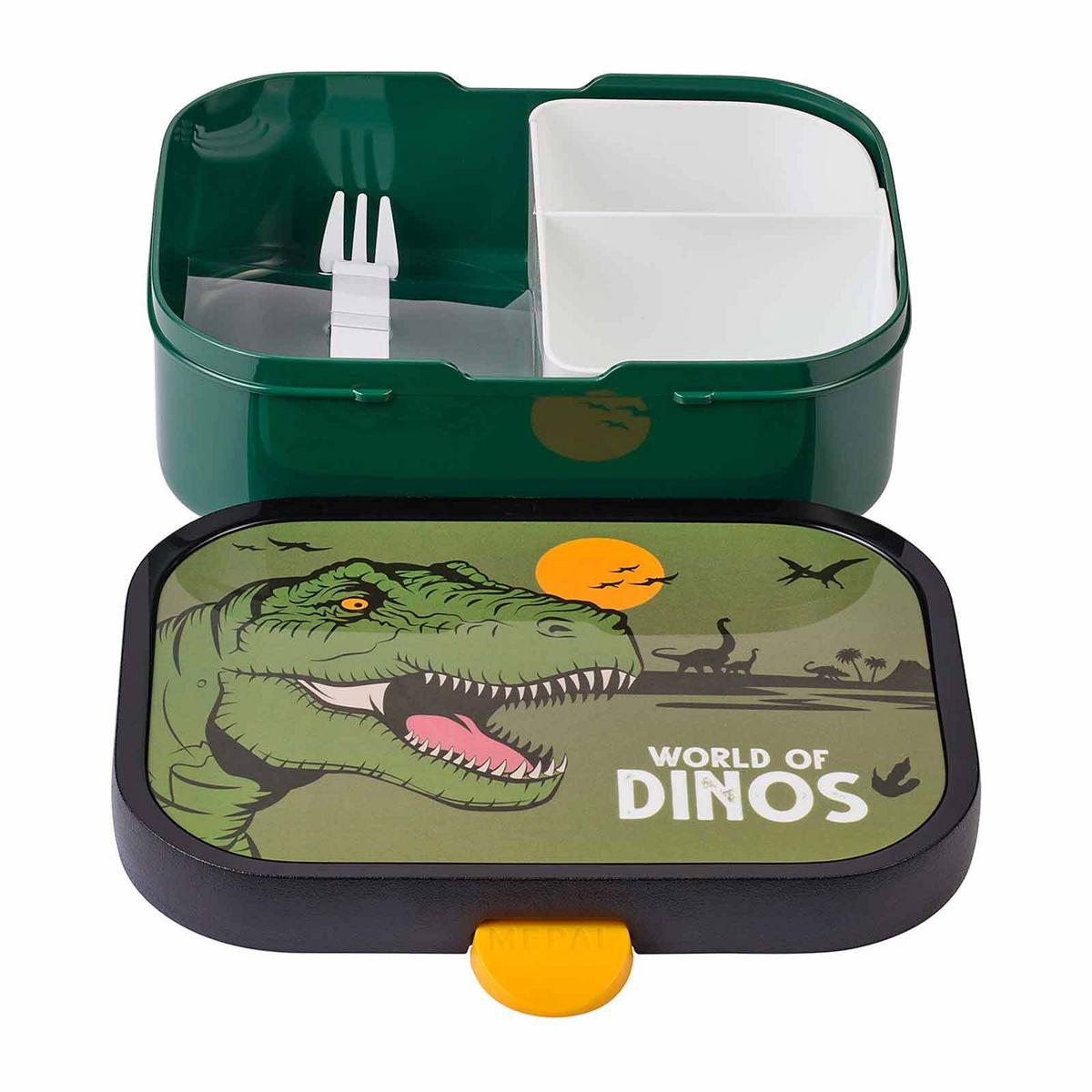 BROTDOSE Campus Dino World 700 ml - Dunkelgrün, Kunststoff (13.2/6.1/17.8cm) - Mepal