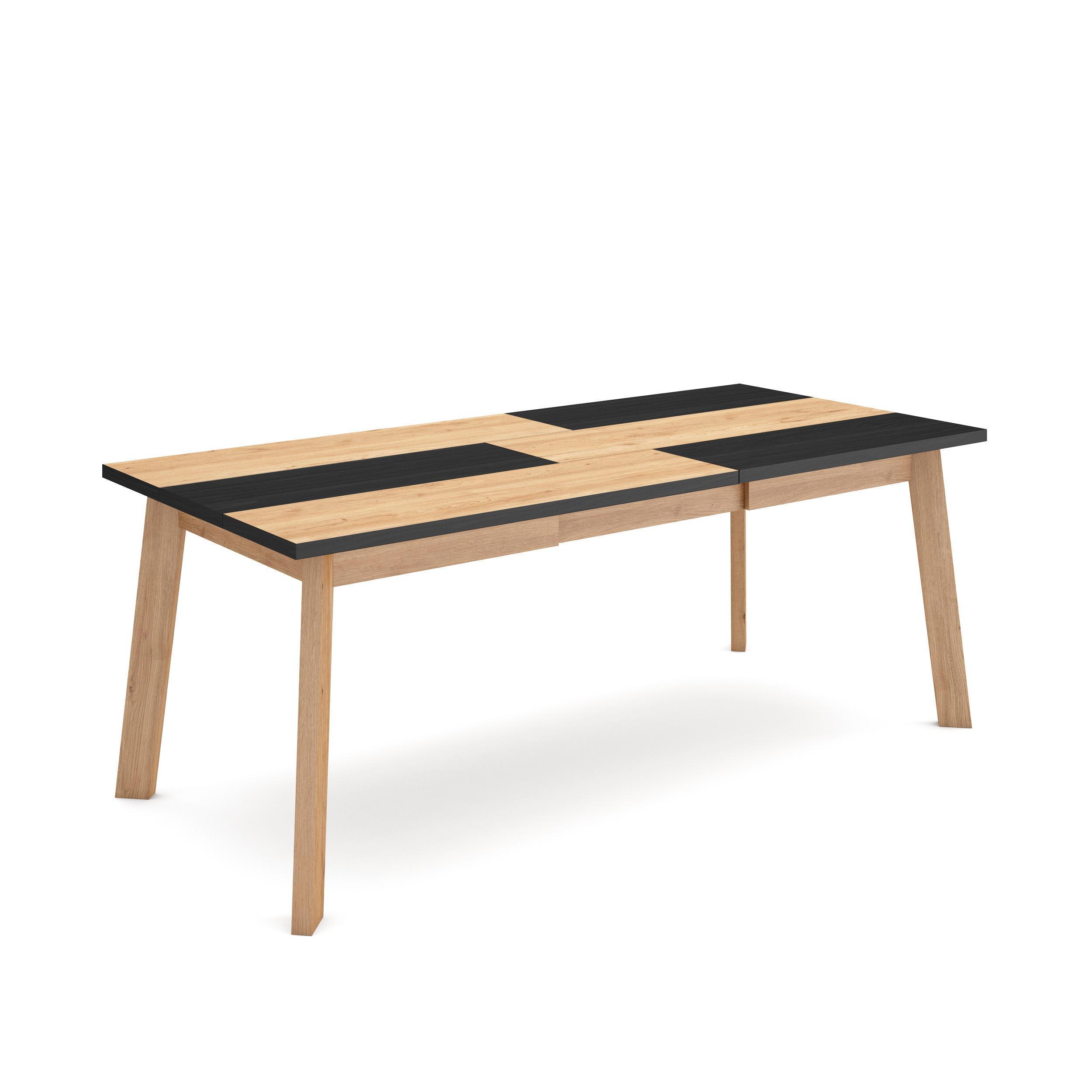 ESSTISCH für 10 Gäste, eiche, schwarz, 194/90/75cm - Eichefarben/Schwarz, Holzwerkstoff (90/194/75cm) - Skraut Home