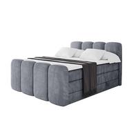BOXBETT mit Matratze H3|H4 und Lattenrost - NINA-Z KING - 180x200 cm Casablanca - Grau - Anthrazit, Holzwerkstoff (180/200cm)