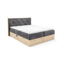BOXBETT Helios - Grau, Holzwerkstoff/Textil (160/200cm) - Fun Möbel