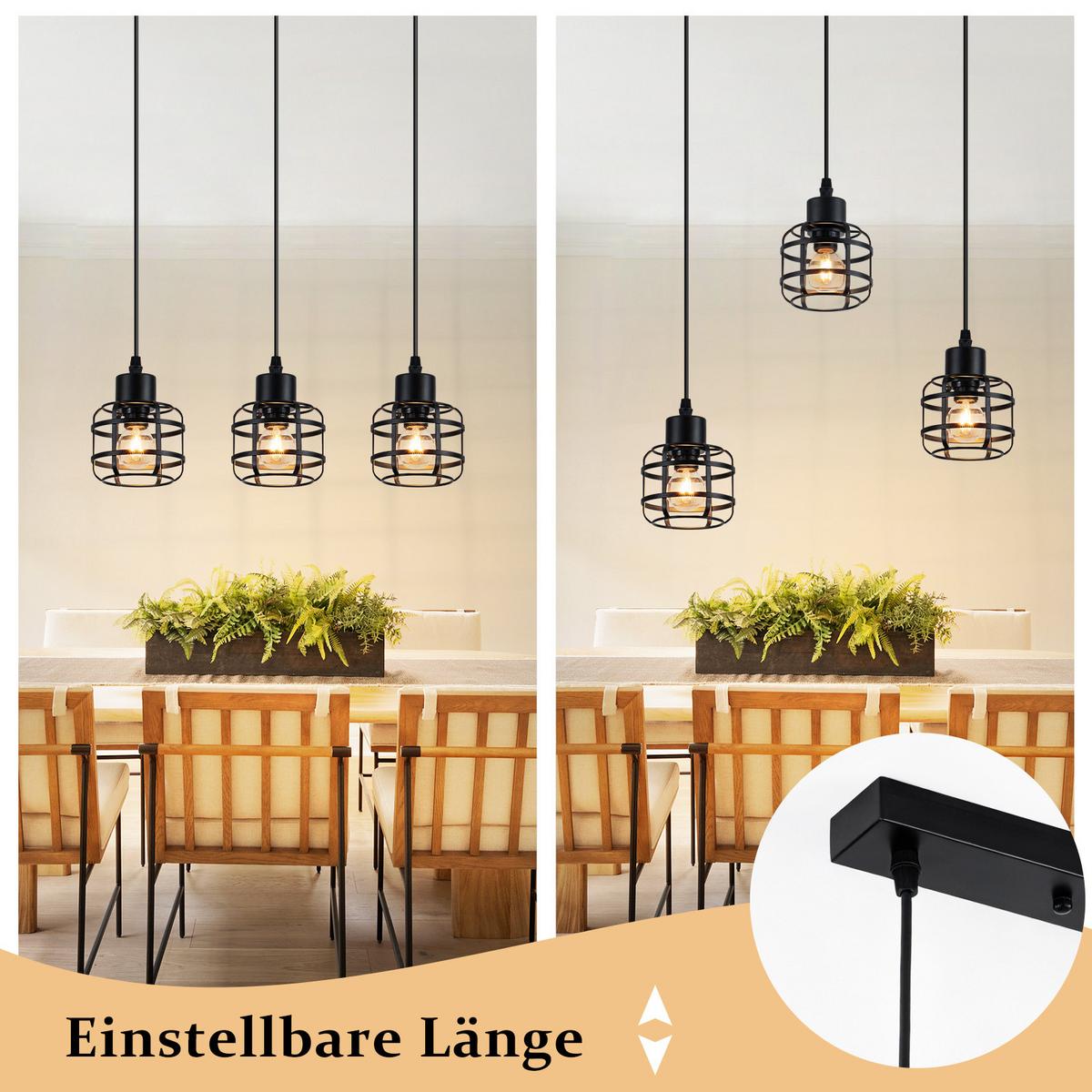 PENDELLEUCHTE Lillian 43/10/140 cm - Schwarz, Metall (43/10/140cm) - ZMH