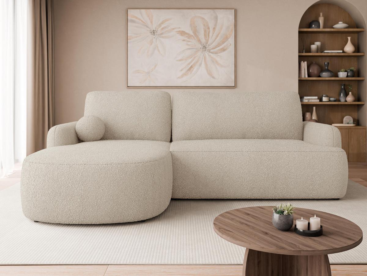 ECKSOFA Loridu Premium, Seite: Links - Schwarz/Naturfarben, Holz/Kunststoff (250/174cm) - MIRJAN24
