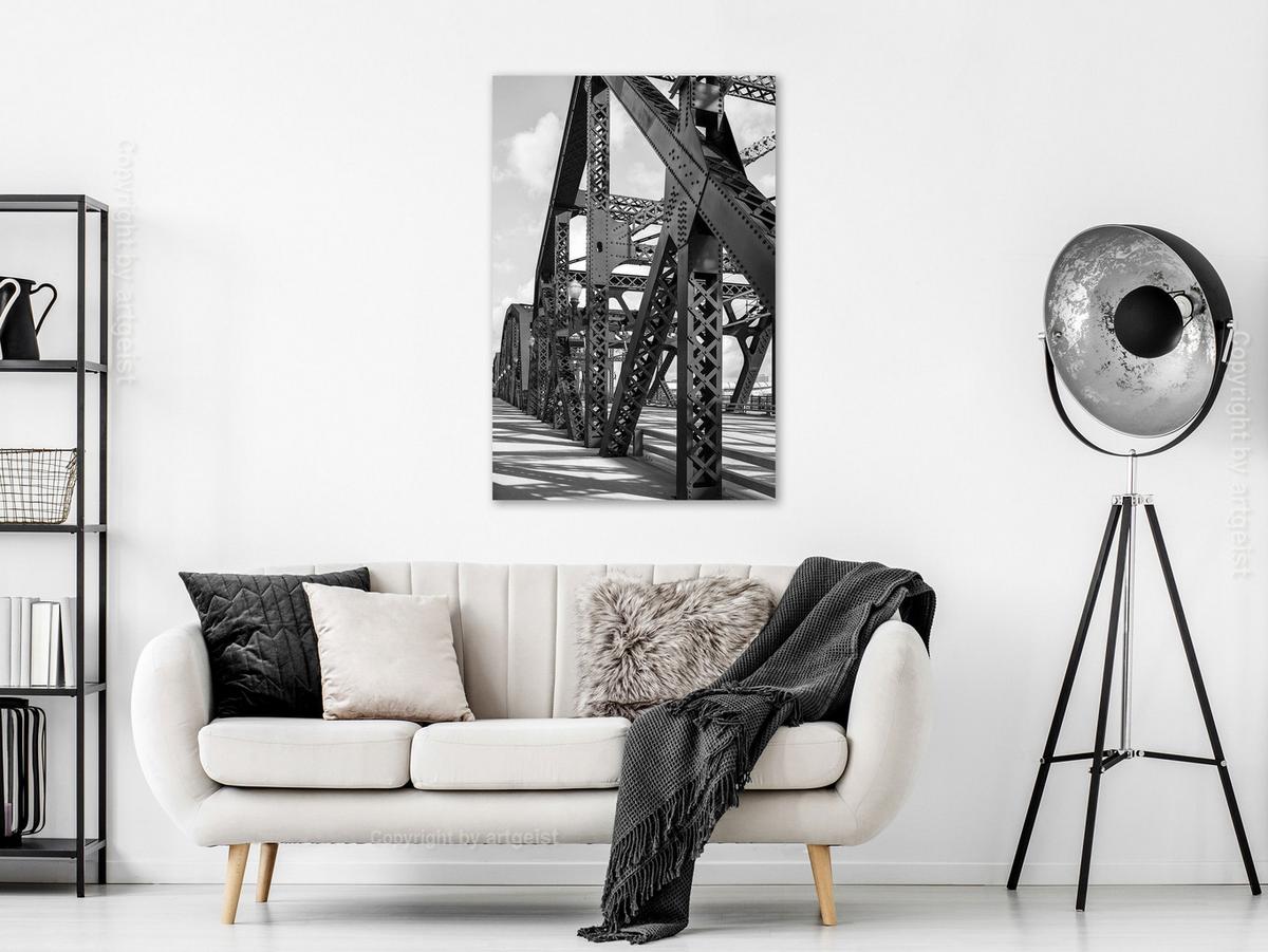 KUNSTDRUCK Schwarz-Weiß 60/90 cm - Schwarz, Textil (60/90cm) - KUNSTLOFT
